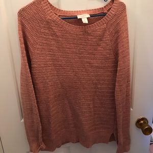 Salmon Loft Cable Knit Sweater